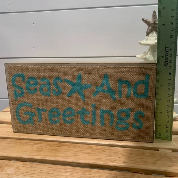 Coastal beach holiday decor- Star fish tree, holiday sign, and sea angel. - Picture 6 of 15